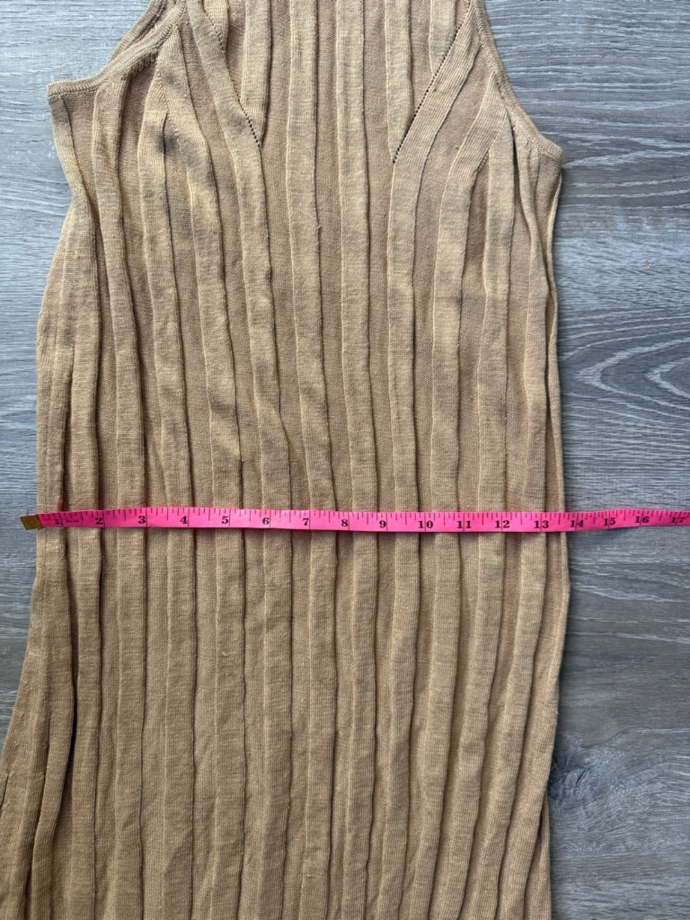 Loulou Studio beige ribbed knit sleeveless midi dress - Picture 11 of 12